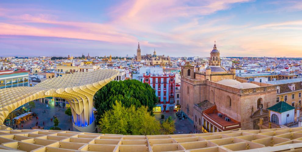 Aerial view of Seville from Las Setas