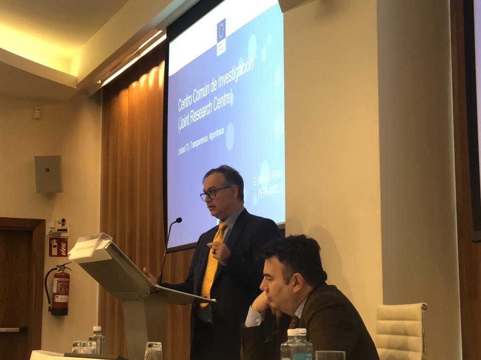 Alberto Pena, Head of ECAT, speaks at the event