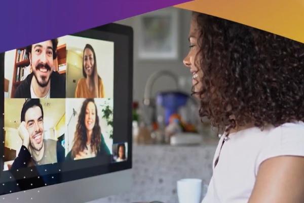 Woman having a videoconference