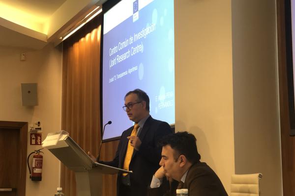 Alberto Pena, Head of ECAT, speaks at the event